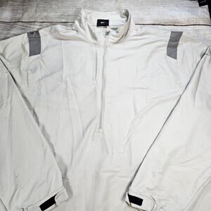 Nike Golf Windbreaker Jacket Men's Size XL Beige 1/2 Zip Pullover Outdoor